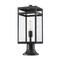 Z-Lite Nuri 1 Light Outdoor Pier Mounted Fixture, Black & Clear 596PHMR-553PM-BK - alternate 1